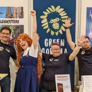 Unser Team in voller Freude auf der SPIEL 2023